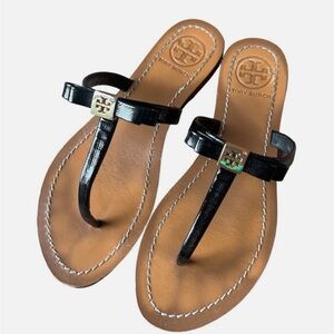 Tory Burch Black Thong Sandal with Box (Size 7.5)